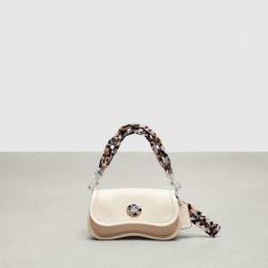 Coachtopia Crossbody Kabelka Coach Mini Wavy Dinky Leather Béžový | 4783910-CZ