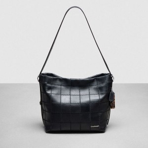 Coachtopia Hobo Taška Coach Alter/Ego Checkerboard Upcrafted Leather Černé | 4079365-CZ