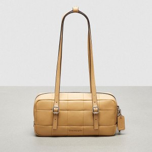 Coachtopia Podprsenkašny Coach Alter/Ego Checkerboard Upcrafted Leather Hnědé | 5267380-CZ