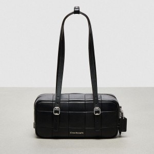 Coachtopia Podprsenkašny Coach Alter/Ego Checkerboard Upcrafted Leather Černé | 1675042-CZ