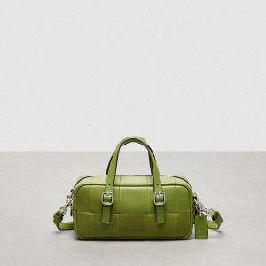 Coachtopia Podprsenkašny Coach Alter/Ego Mini Checkerboard Upcrafted Leather With Crossbody Strap Zelene | 7304825-CZ