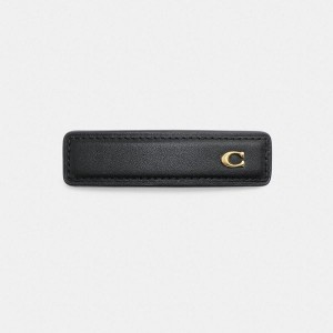 Dámské Hair Accessories Coach Signature Leather Černé | 5647802-CZ