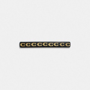 Dámské Hair Accessories Coach Signature Resin Thin Zlaté Černé | 0537146-CZ