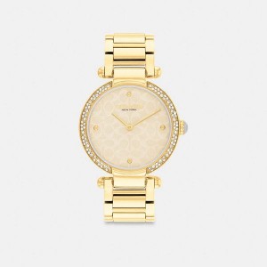 Dámské Hodinky Coach Cary 34 Mm Zlaté | 8962370-CZ