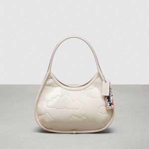 Dámské Kabelka Coach Ergo In Crinkle Patent Leather With Cloud Print Béžový | 9341065-CZ