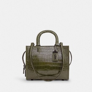 Dámské Kabelka Coach Rogue 25 In Alligator Blankyt Šedé Olivy Zelené | 0983214-CZ