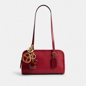 Dámské Kabelka Coach Swing Zip And Charms Vínové | 5168903-CZ