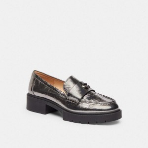 Dámské Loafers Coach Leah Tmavě Šedé | 0928475-CZ