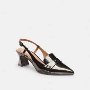 Dámské Slingback Shoes Coach Nikola Hybrid Tmavě Šedé | 4576812-CZ