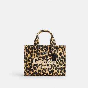 Dámské Tote Coach Cargo 26 With Leopard Print Stříbrné Leopard | 7032985-CZ