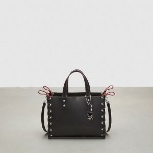 Dámské Tote Coach Medium Re Laceable Leather Černé | 4820651-CZ