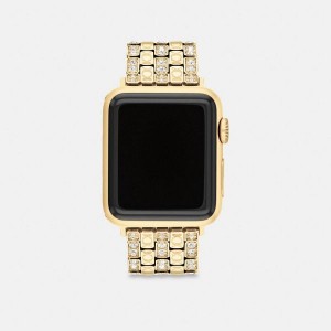 Dámské Watch Strap Coach Apple 38 Mm 40 Mm And 41 Mm Zlaté | 3128047-CZ