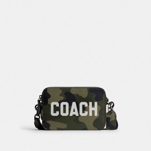 Pánské Crossbody Kabelka Coach Charter 19 With Camo Print And Graphic Maskáčové | 1360754-CZ