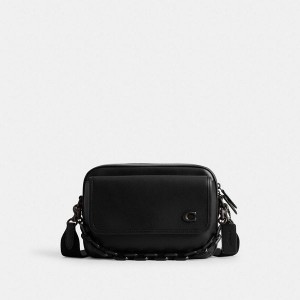 Pánské Crossbody Kabelka Coach Charter Flap 24 Černé | 5890673-CZ