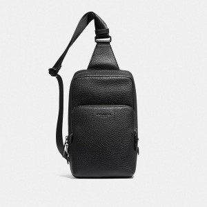 Pánské Crossbody Kabelka Coach Gotham Pack Černé Černé | 7496805-CZ