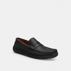 Pánské Loafers Coach Luca Driver Černé | 6294378-CZ