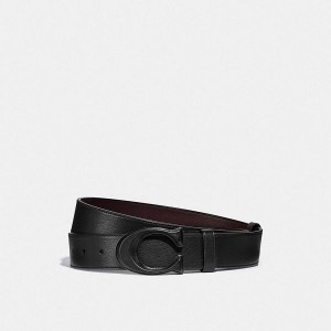 Pánské Pásek Coach Signature Buckle Cut To Size Reversible 38 Mm Černé | 0364851-CZ