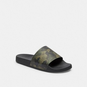 Pánské Slide Coach Signature Camo Print Maskáčové | 8307124-CZ