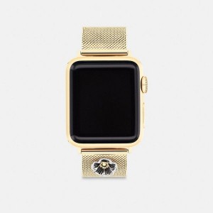 Pánské Watch Strap Coach Apple 38 Mm 40 Mm And 41 Mm Zlaté | 0592438-CZ