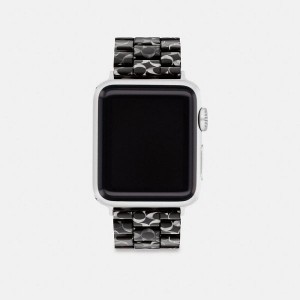 Pánské Watch Strap Coach Apple 38 Mm 40 Mm And 41 Mm Černé | 6947350-CZ