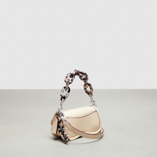 Coachtopia Crossbody Kabelka Coach Mini Wavy Dinky Leather Béžový | 4783910-CZ