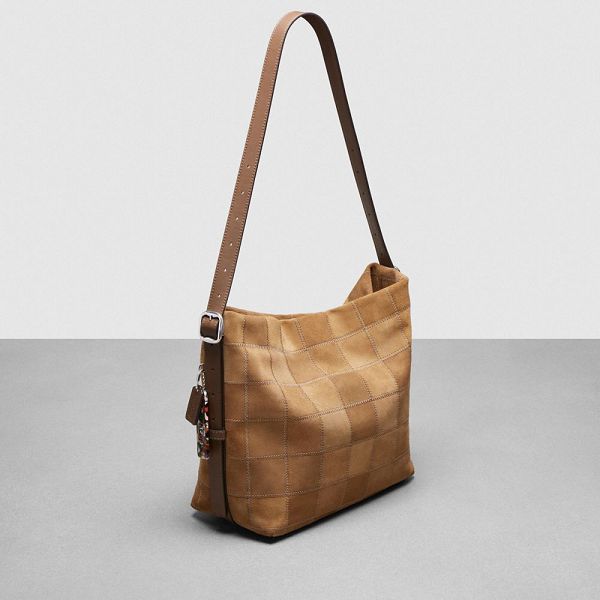 Coachtopia Hobo Taška Coach Alter/Ego Suede Checkerboard Upcrafted Leather Hnědé | 7912850-CZ