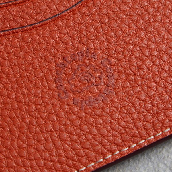 Coachtopia Pouzdro Na Karty Coach Wavy In Leather Oranžové | 7348925-CZ