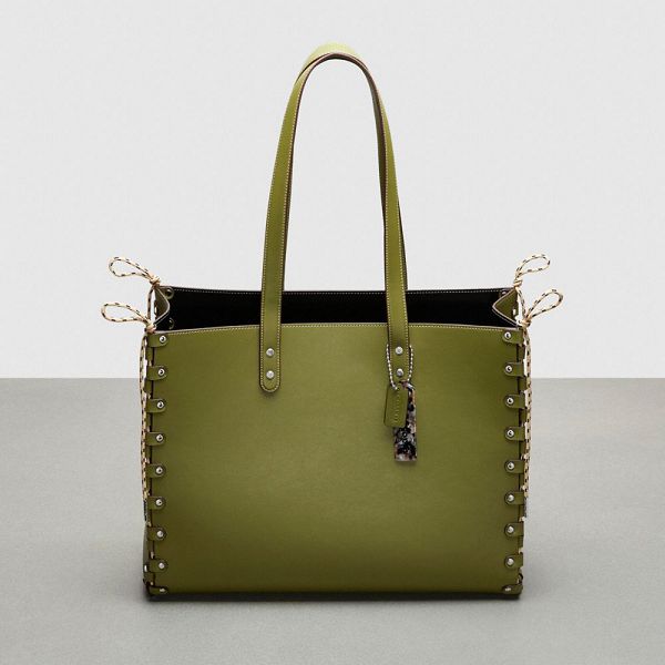 Coachtopia Tote Coach Large Re Laceable Leather Olivy Zelené Zelene | 4136820-CZ