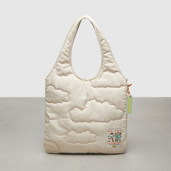 Coachtopia Tote Coach Loop Flat With Cloud Quilting Béžový | 3820954-CZ