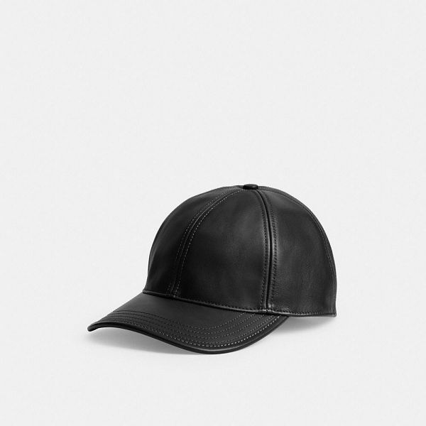 Dámské Baseball Caps Coach Leather Černé | 3569142-CZ