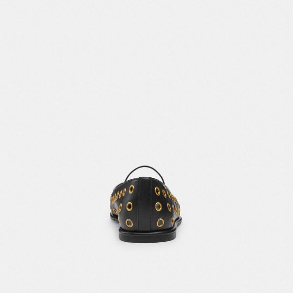 Dámské Boty Mary Jane Coach Emilia With Grommets Černé | 7642950-CZ