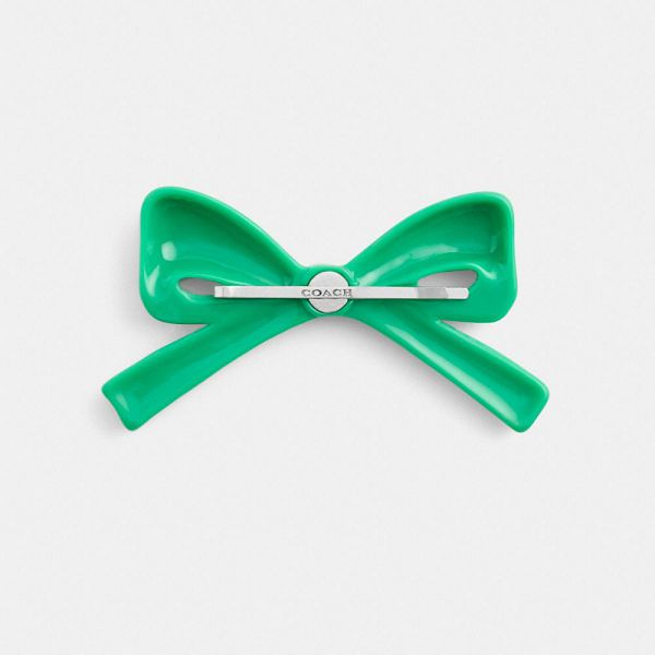 Dámské Hair Accessories Coach Pavé Bow Stříbrné Zelene | 8652701-CZ