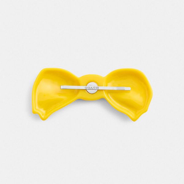 Dámské Hair Accessories Coach Pavé Bow Stříbrné Žluté | 1259480-CZ