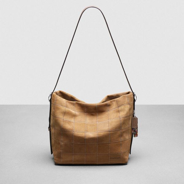 Dámské Hobo Taška Coach Alterego In Suede Checkerboard Upcrafted Leather Hnědé | 6530718-CZ