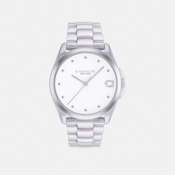 Dámské Hodinky Coach Greyson 36 Mm Bílé | 4027193-CZ