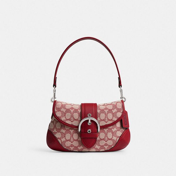 Dámské Kabelka Coach Soho Flap In Signature Textile Jacquard Stříbrné Bílé | 1867930-CZ