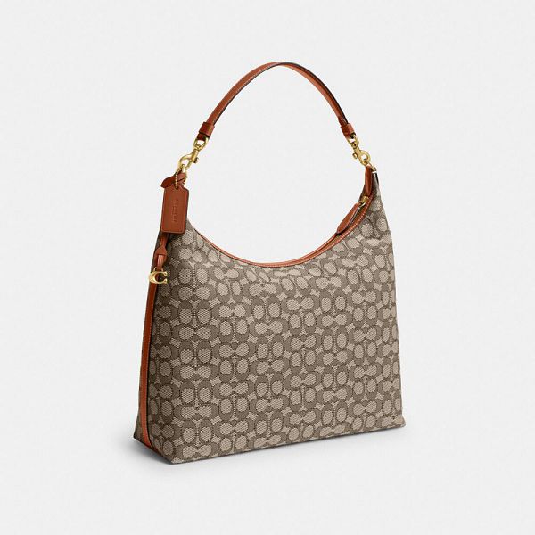 Dámské Kabelka přes Rameno Coach Juliet 38 In Signature Textile Jacquard Hnědé Zlaté | 8953670-CZ