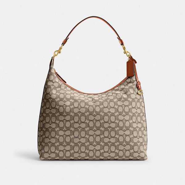 Dámské Kabelka přes Rameno Coach Juliet 38 In Signature Textile Jacquard Hnědé Zlaté | 8953670-CZ