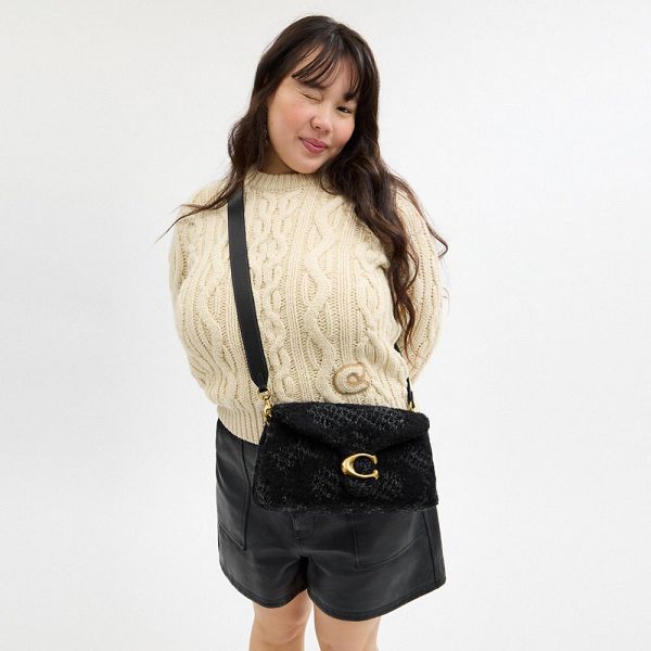 Dámské Kabelka přes Rameno Coach Soft Tabby In Signature Knit Černé Viacfarebný | 0859216-CZ