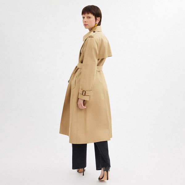 Dámské Kabáty Coach Relaxed Trench Hnědožlutý | 1274398-CZ