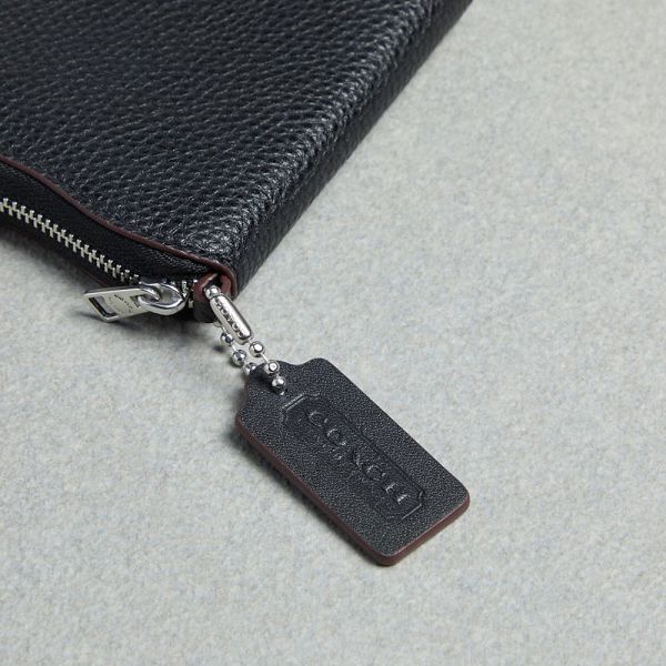 Dámské Peněženka Coach Zip Around In Leather Černé | 6105729-CZ