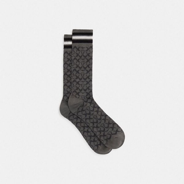 Dámské Ponožky Coach Signature Calf Socks Hnědožlutý | 7023469-CZ