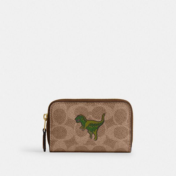 Dámské Pouzdro Na Karty Coach Essential Small Zip Around In Signature Canvas With Rexy Print Hnědé Viacfarebný | 1673504-CZ