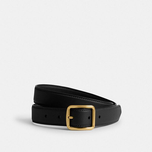 Dámské Pásek Coach Classic Buckle Belt With Hip Detail 25 Mm Černé | 0758214-CZ