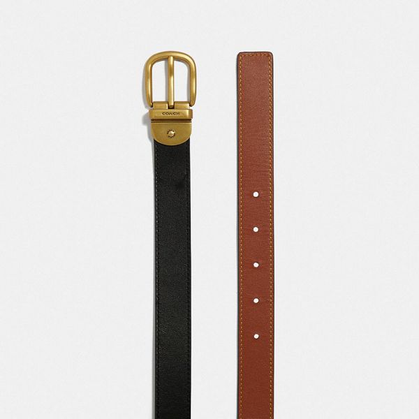 Dámské Pásek Coach Harness Buckle Reversible 25 Mm Černé | 9257401-CZ