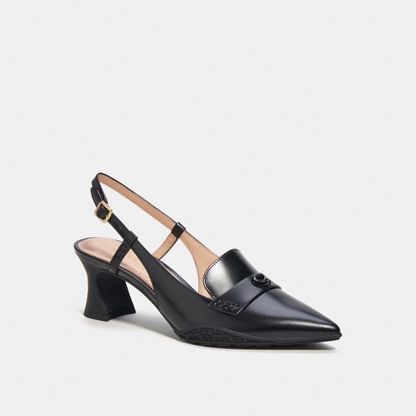 Dámské Slingback Shoes Coach Nikola Hybrid Černé | 7905216-CZ