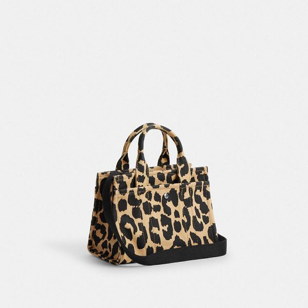 Dámské Tote Coach Cargo 20 With Leopard Print Stříbrné Černé | 8093674-CZ