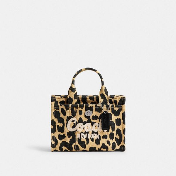 Dámské Tote Coach Cargo 20 With Leopard Print Stříbrné Černé | 8093674-CZ