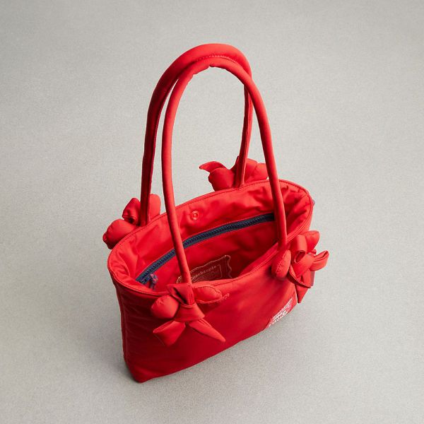 Dámské Tote Coach Loop Small In Recycled Polyester With Heart Appliqu Červené | 5301298-CZ