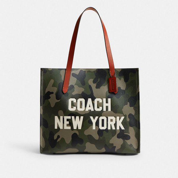 Dámské Tote Coach Relay With Camo Print And Graphic Maskáčové | 3167928-CZ